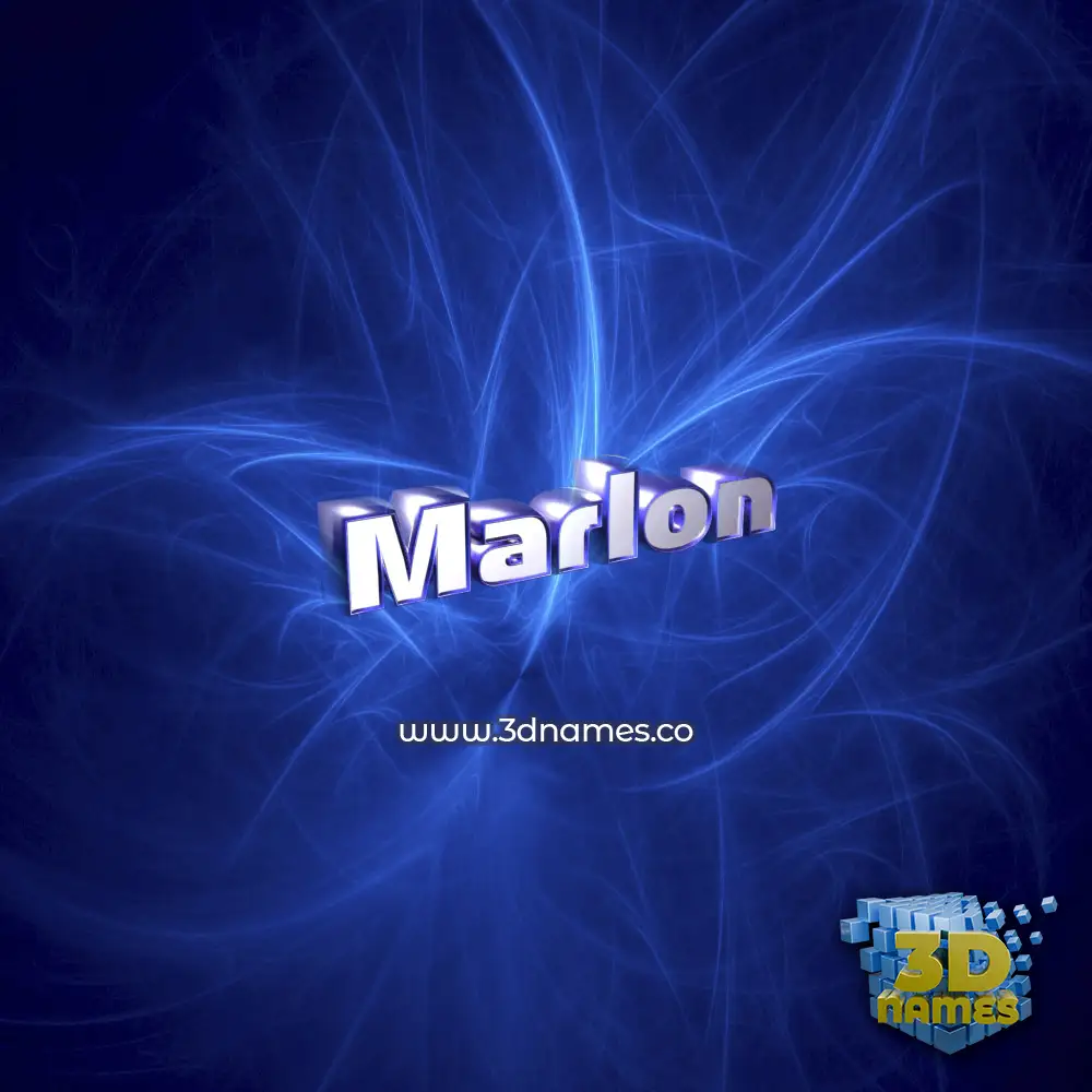 marlon in Plasma style - 3D name wallpaper