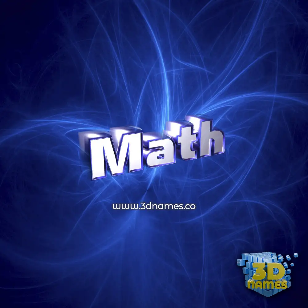 math in Plasma style - 3D name wallpaper
