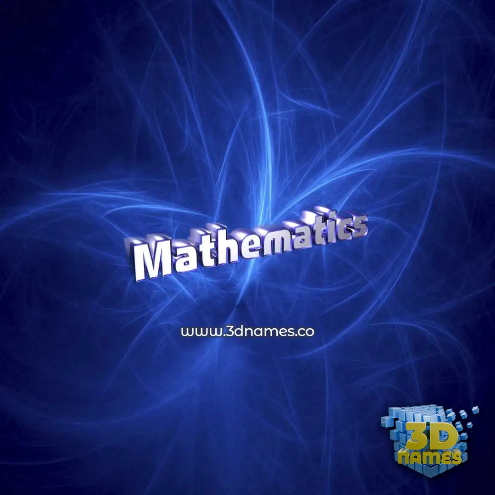 mathematics in Plasma style - 3D name wallpaper