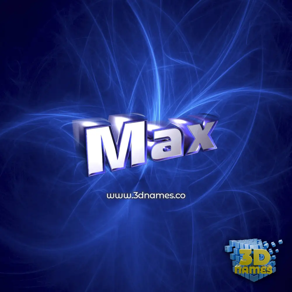 max in Plasma style - 3D name wallpaper