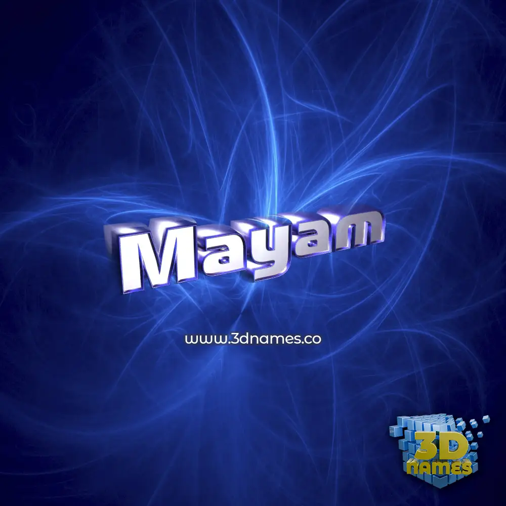 mayam in Plasma style - 3D name wallpaper