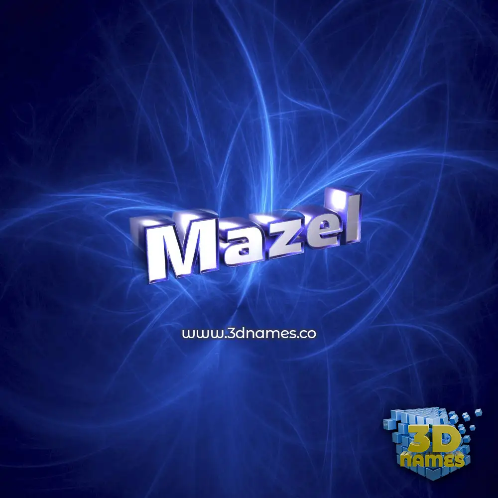 mazel in Plasma style - 3D name wallpaper