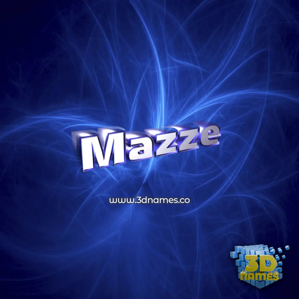 mazze in Plasma style - 3D name wallpaper