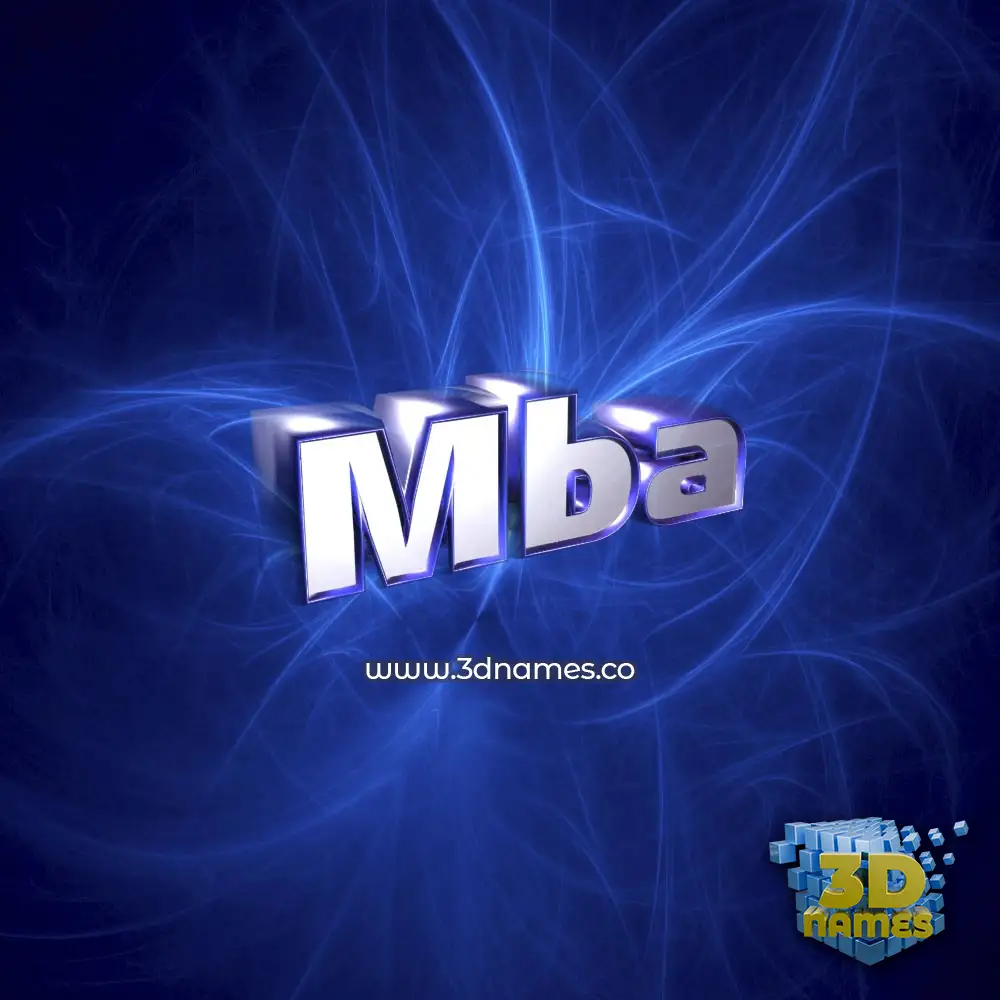 mba in Plasma style - 3D name wallpaper