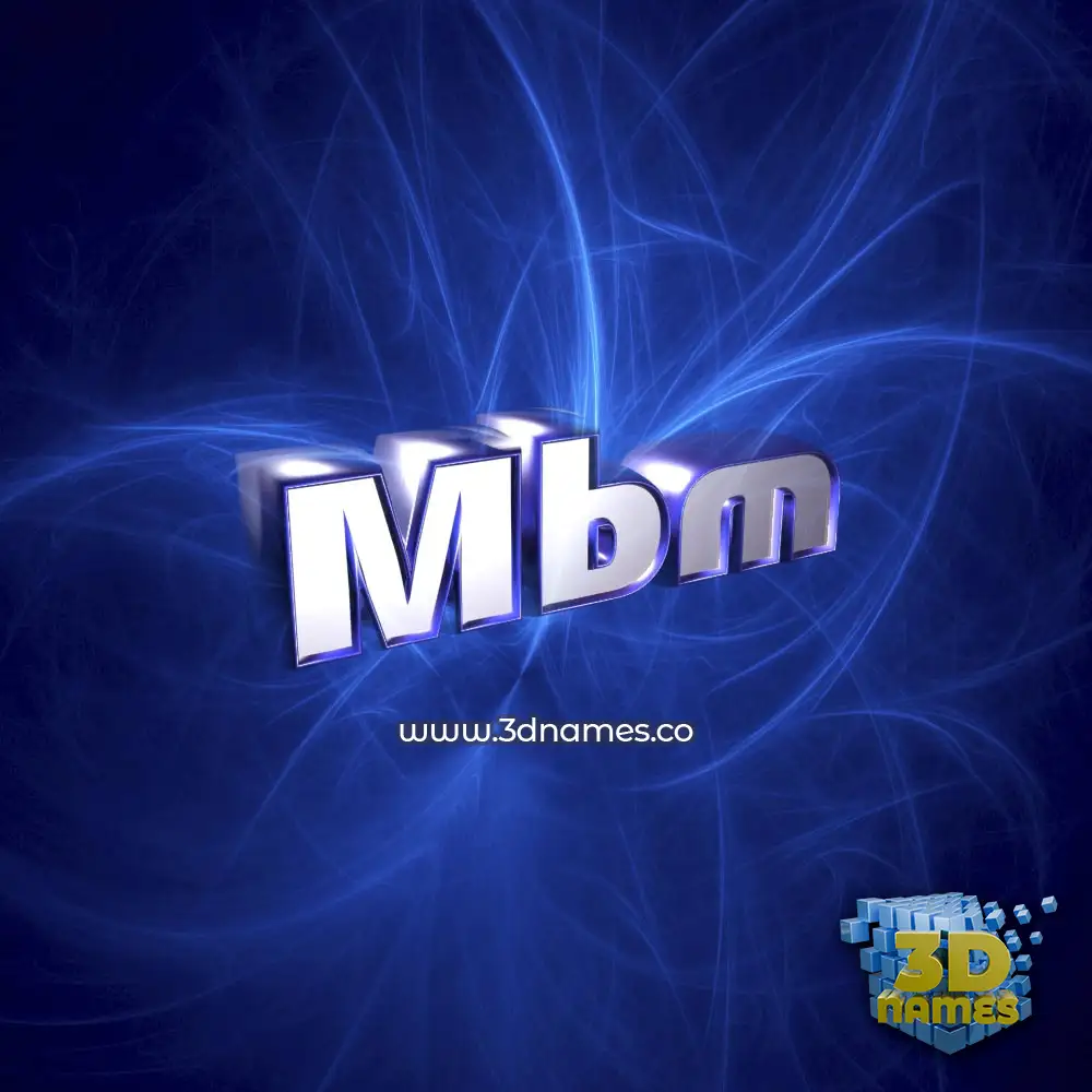 mbm in Plasma style - 3D name wallpaper