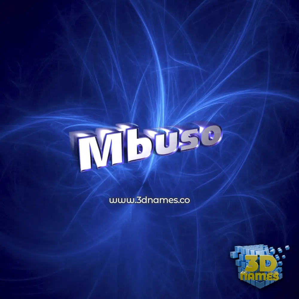 mbuso in Plasma style - 3D name wallpaper