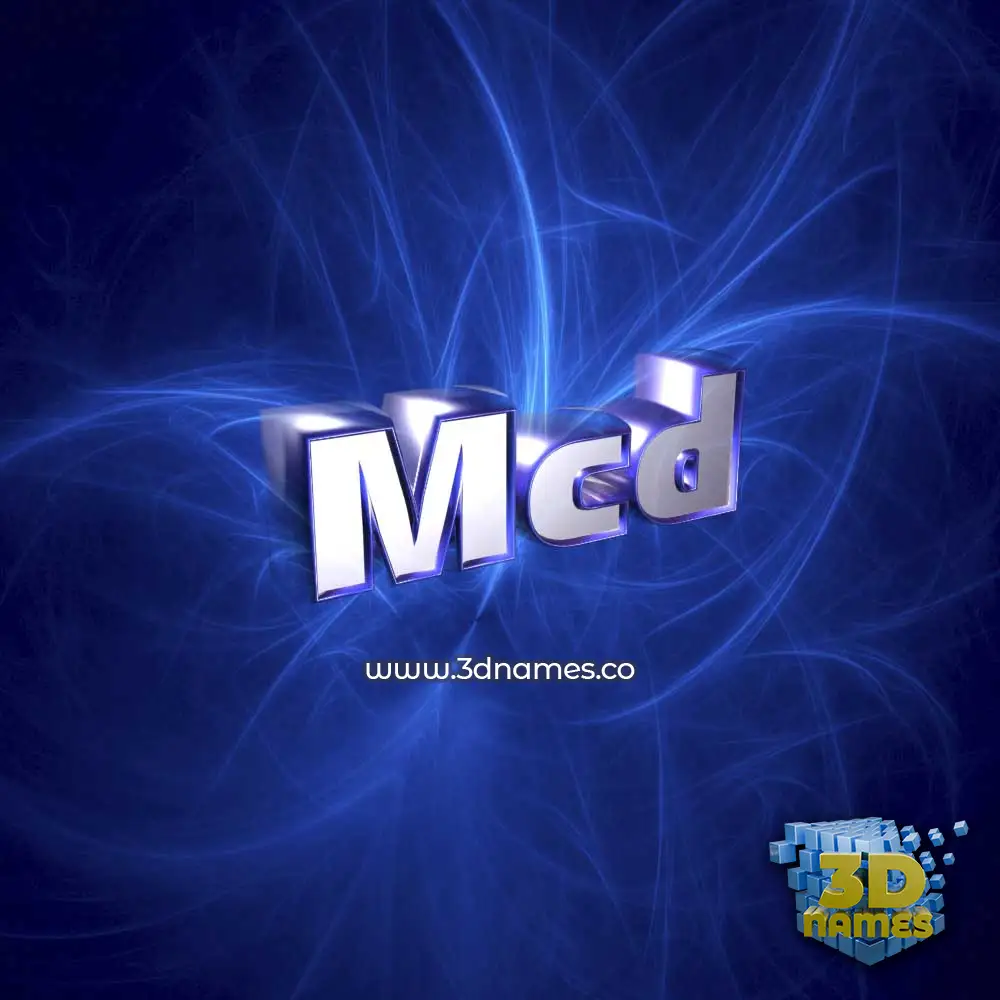 mcd in Plasma style - 3D name wallpaper
