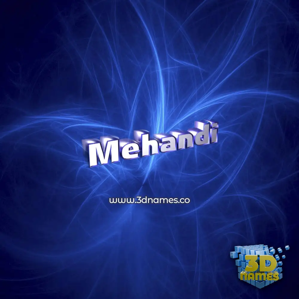 mehandi in Plasma style - 3D name wallpaper