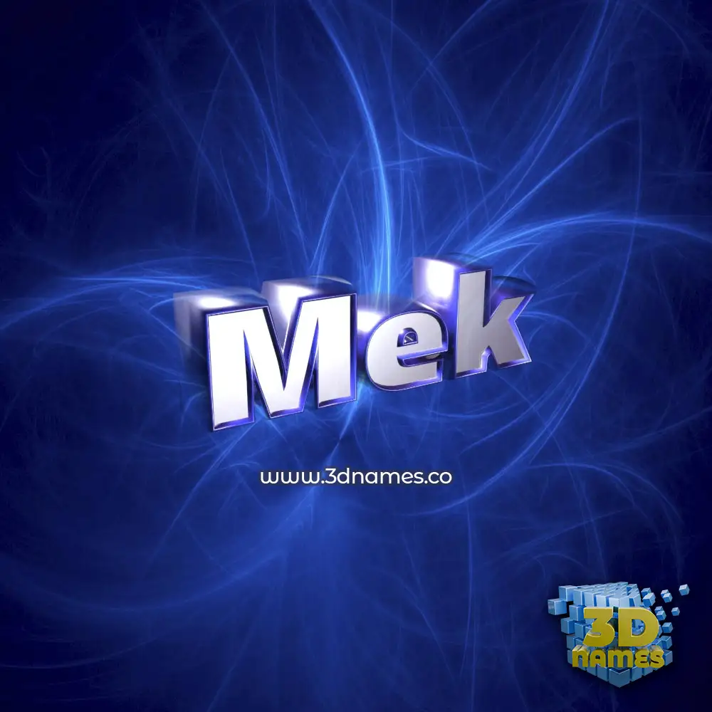 mek in Plasma style - 3D name wallpaper