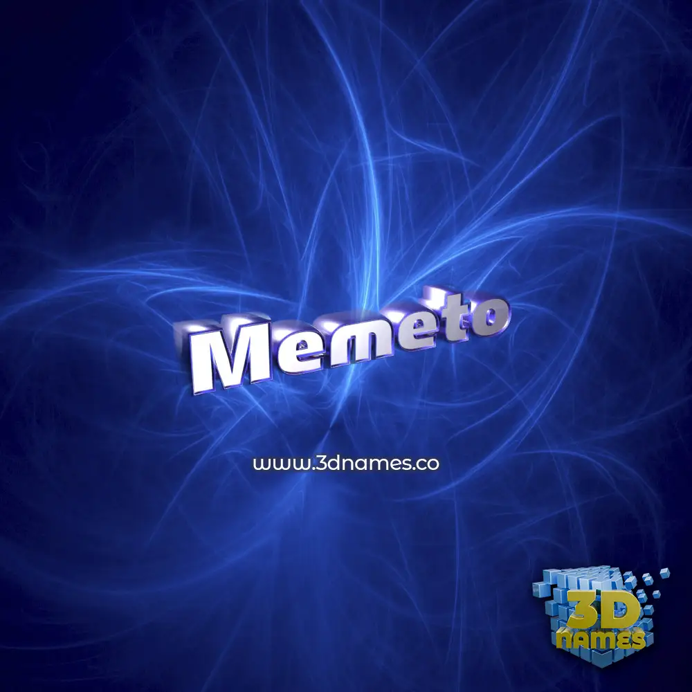 memeto in Plasma style - 3D name wallpaper