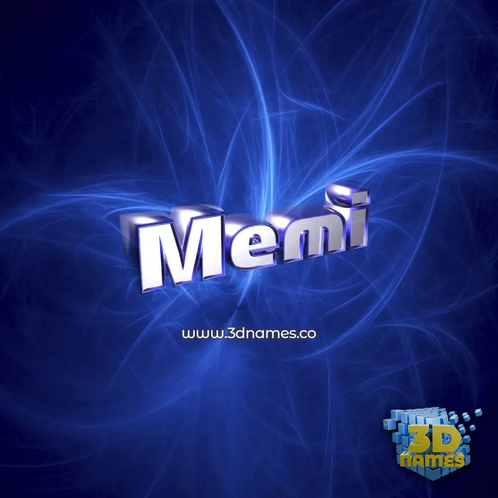memi in Plasma style - 3D name wallpaper