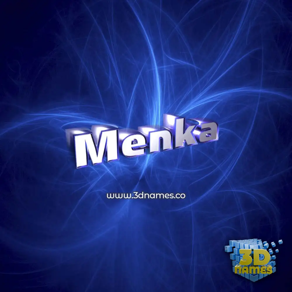 menka in Plasma style - 3D name wallpaper
