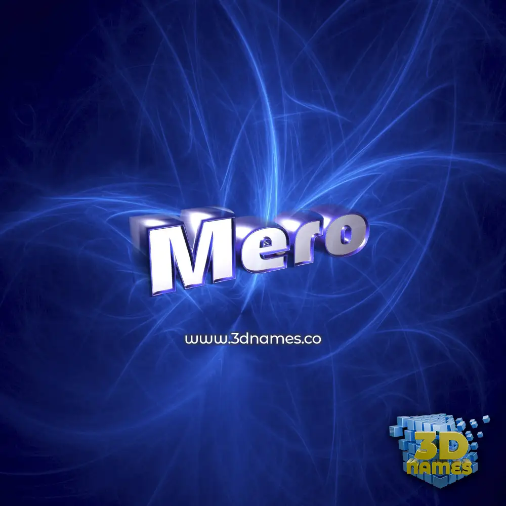 mero in Plasma style - 3D name wallpaper