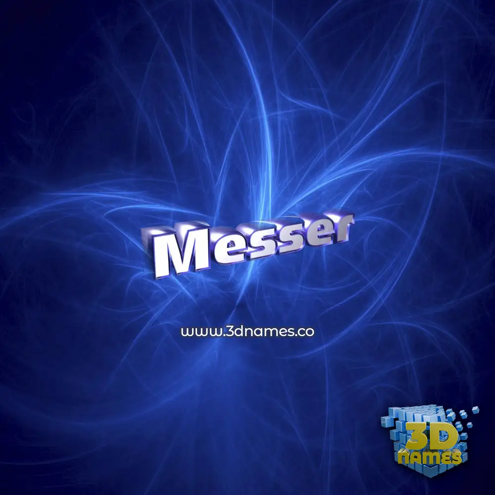 messer in Plasma style - 3D name wallpaper
