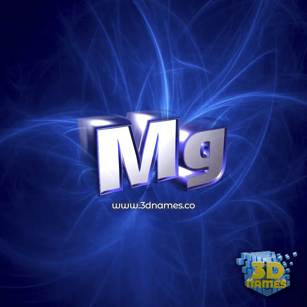 mg in Plasma style - 3D name wallpaper