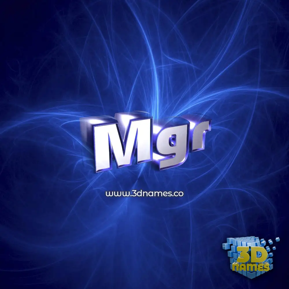mgr in Plasma style - 3D name wallpaper