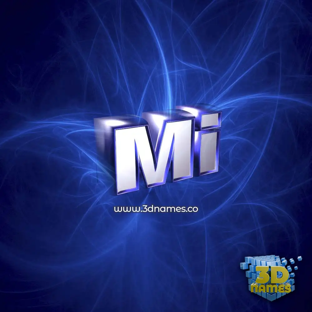 mi in Plasma style - 3D name wallpaper