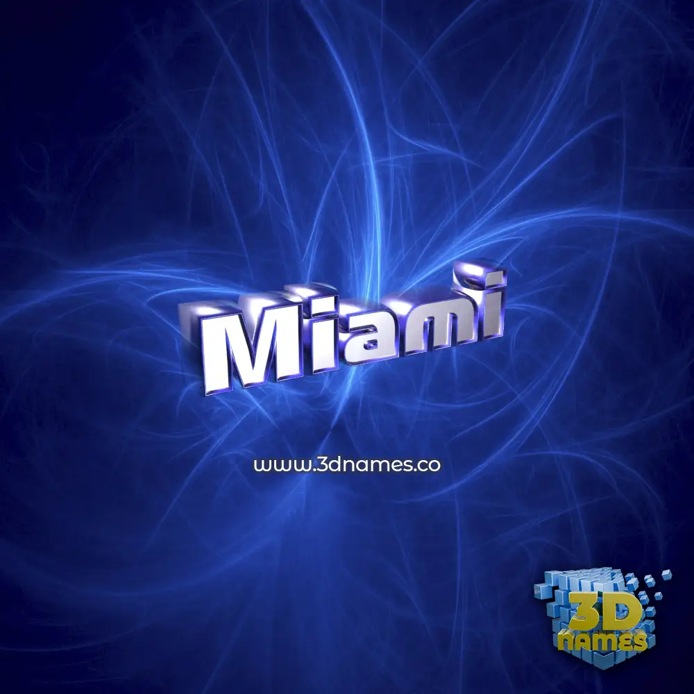miami in Plasma style - 3D name wallpaper