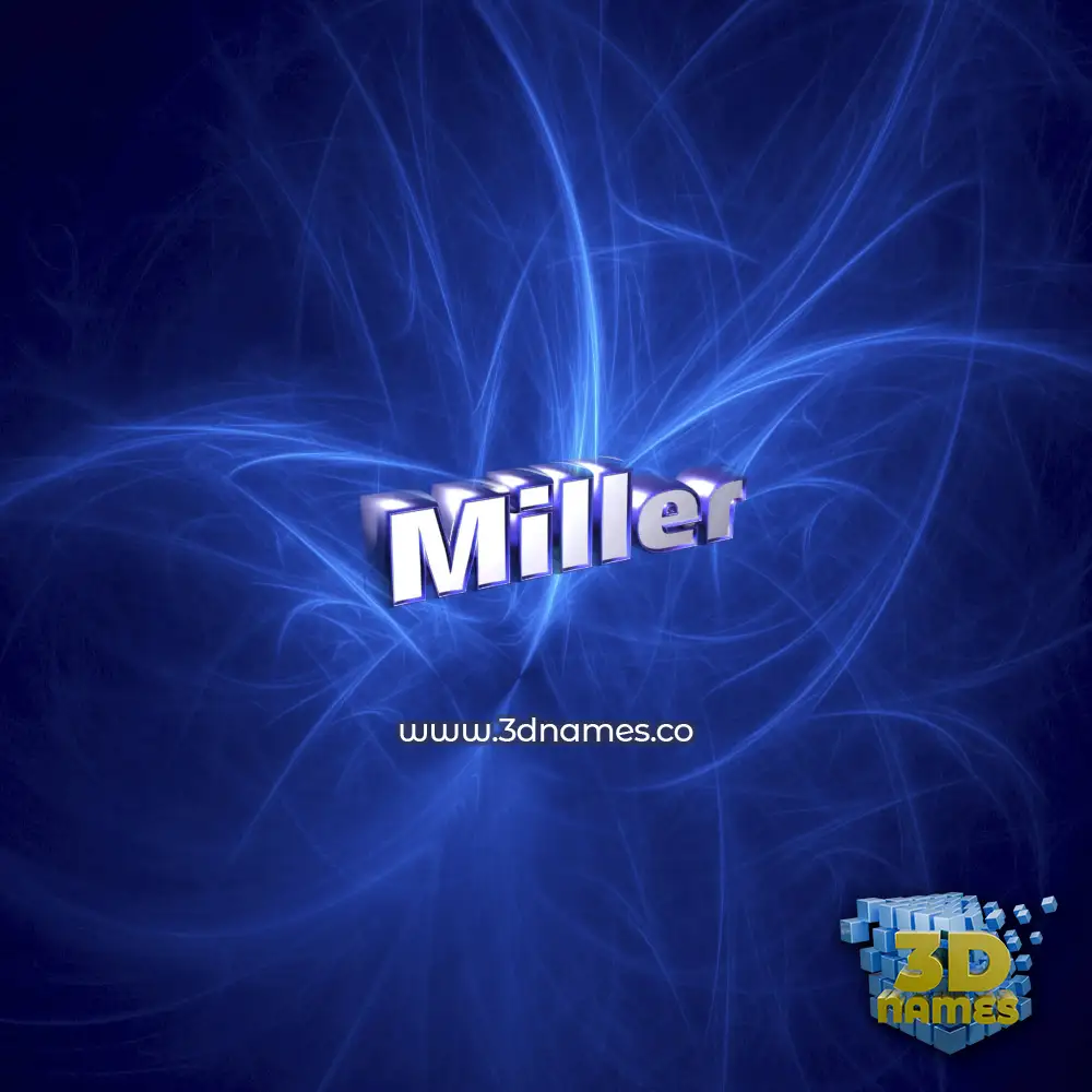 miller in Plasma style - 3D name wallpaper