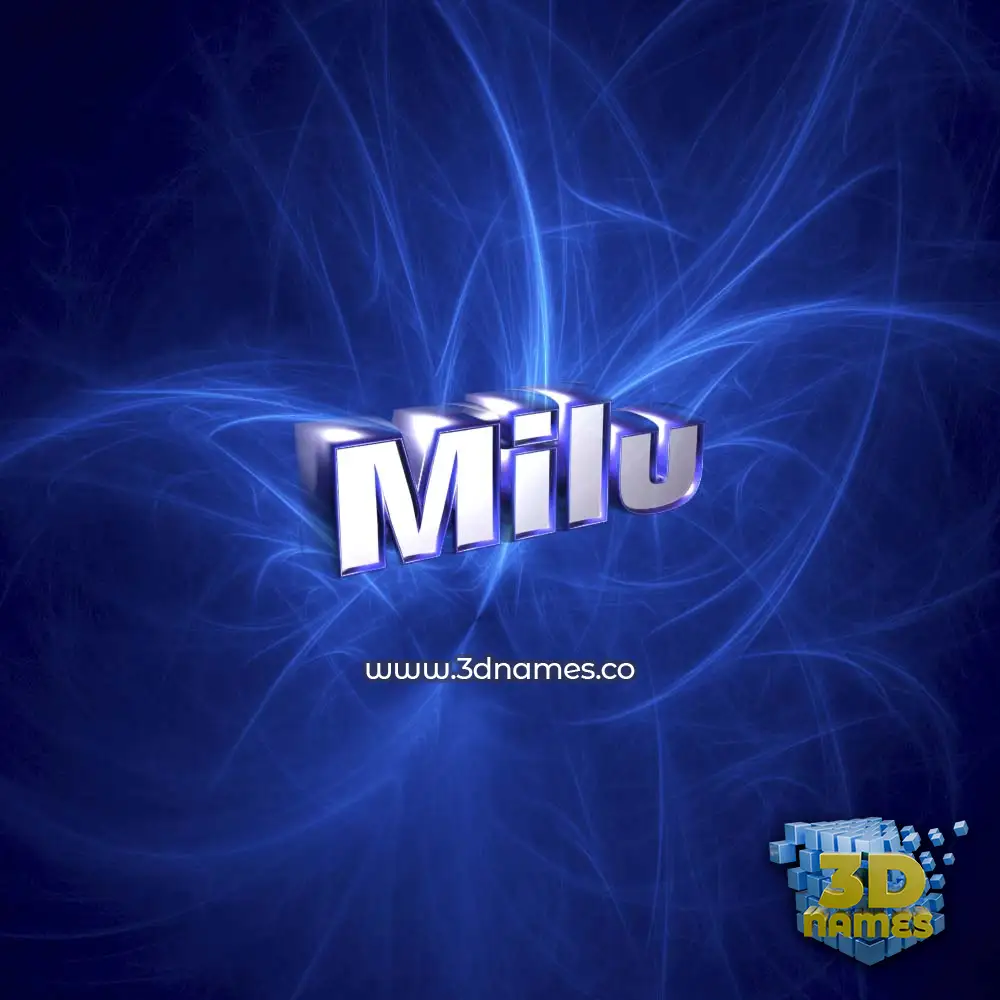 milu in Plasma style - 3D name wallpaper