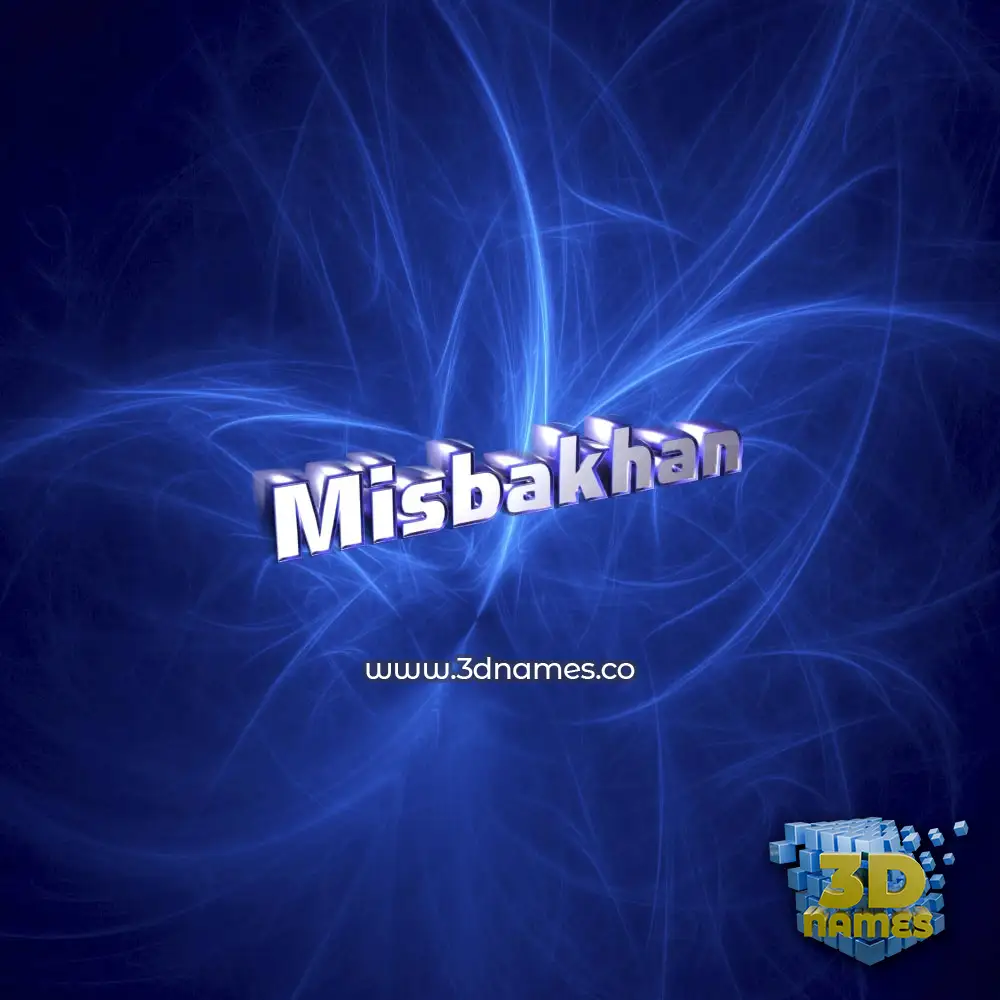misbakhan in Plasma style - 3D name wallpaper