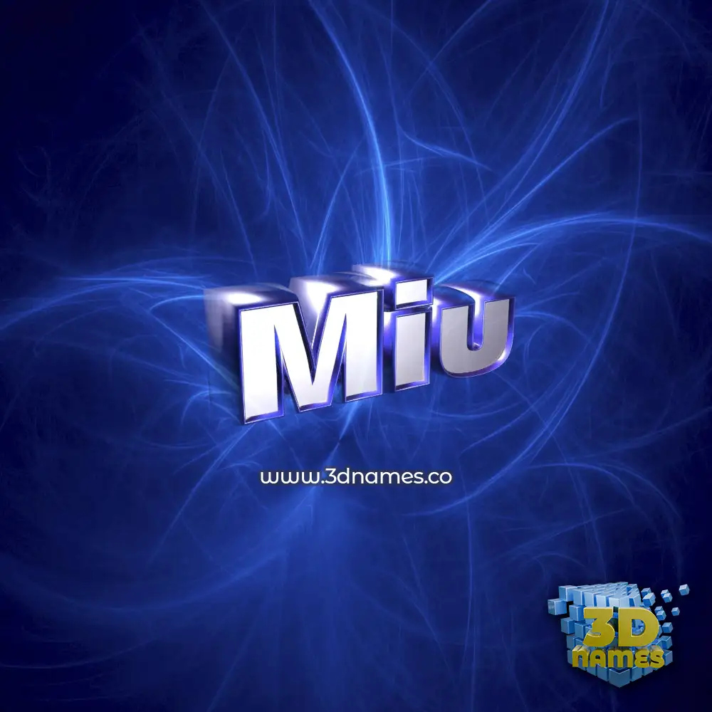 miu in Plasma style - 3D name wallpaper