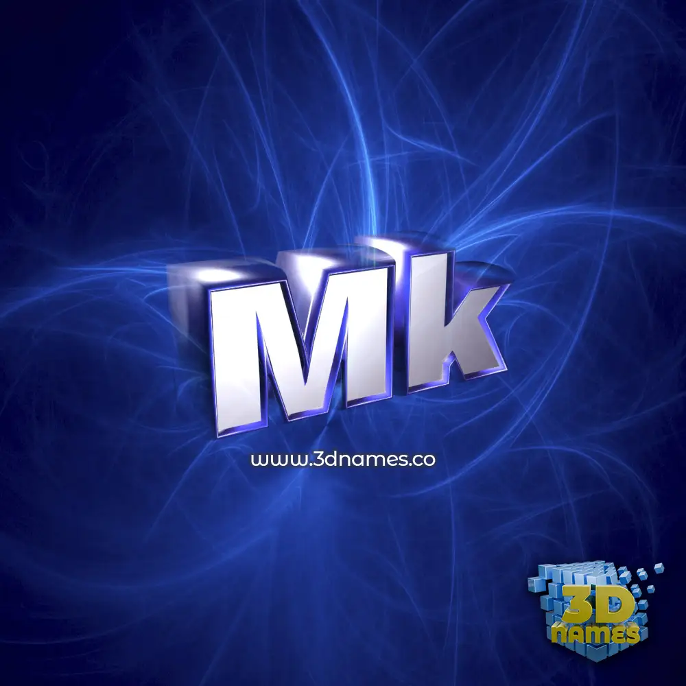 mk in Plasma style - 3D name wallpaper
