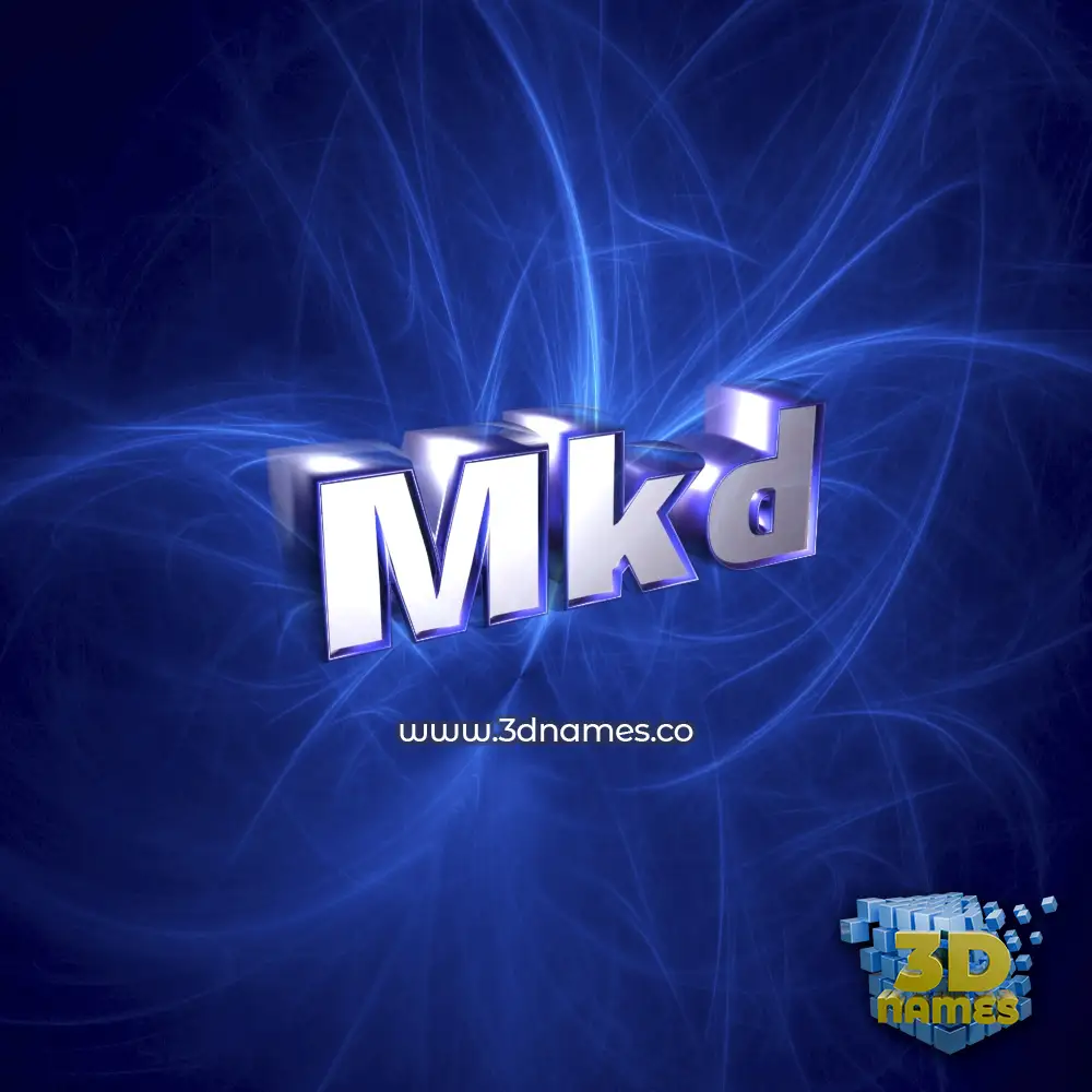 mkd in Plasma style - 3D name wallpaper
