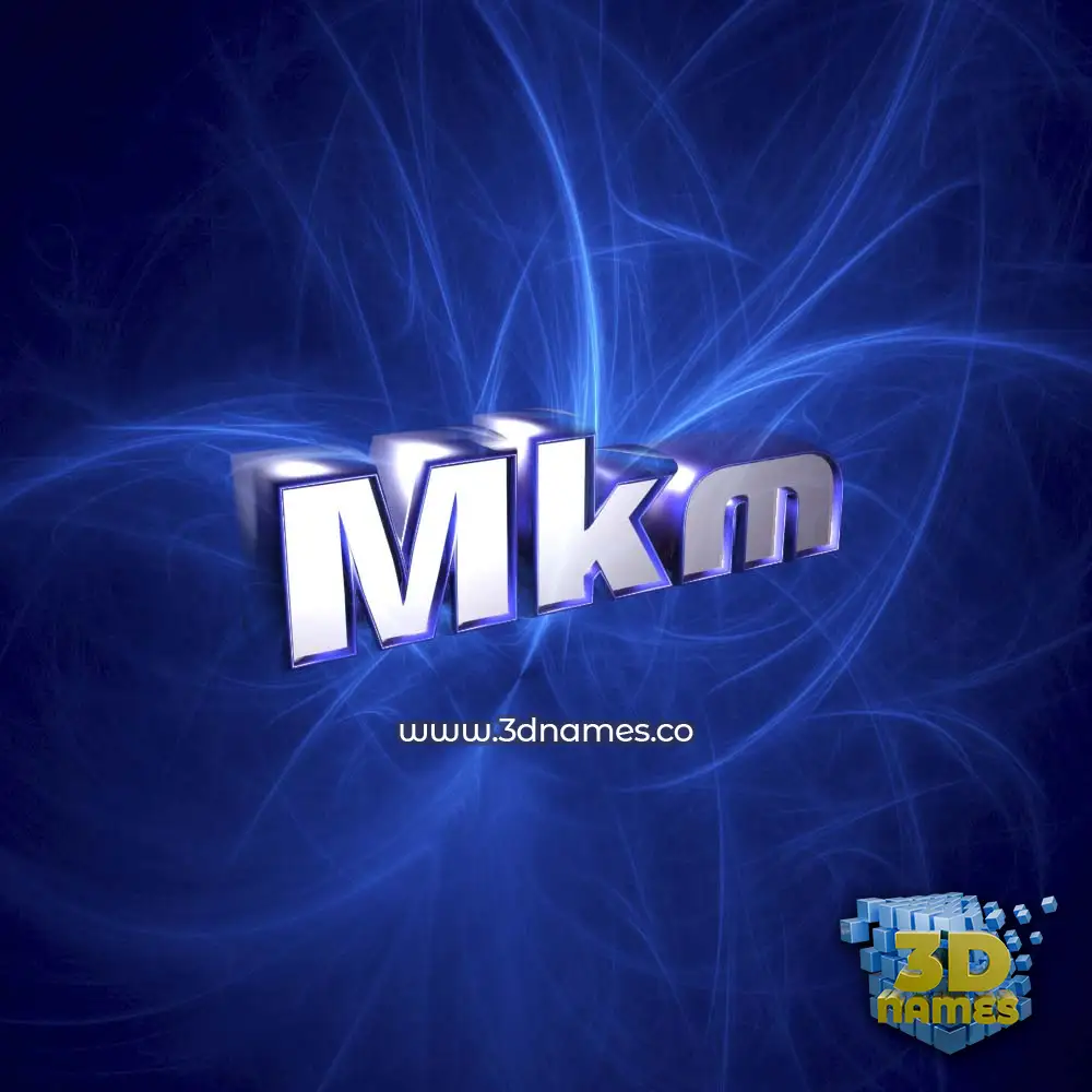 mkm in Plasma style - 3D name wallpaper