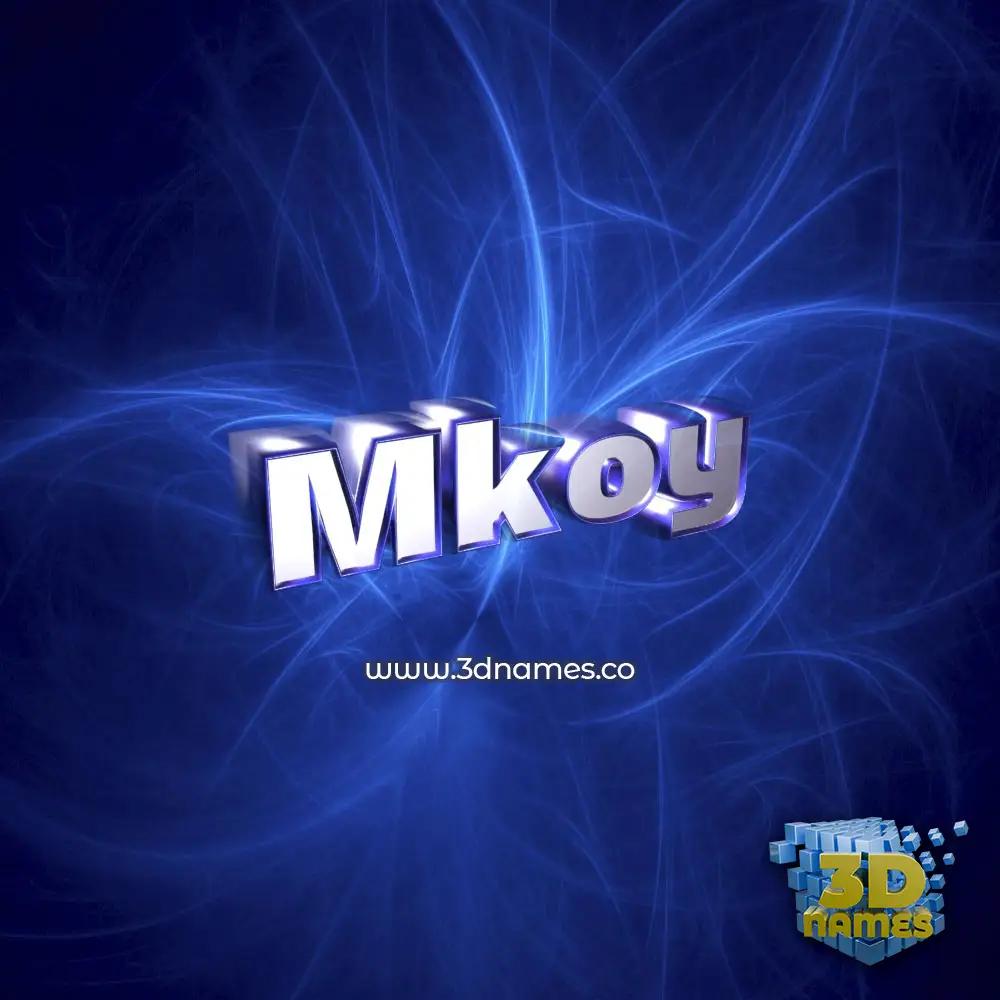 mkoy in Plasma style - 3D name wallpaper