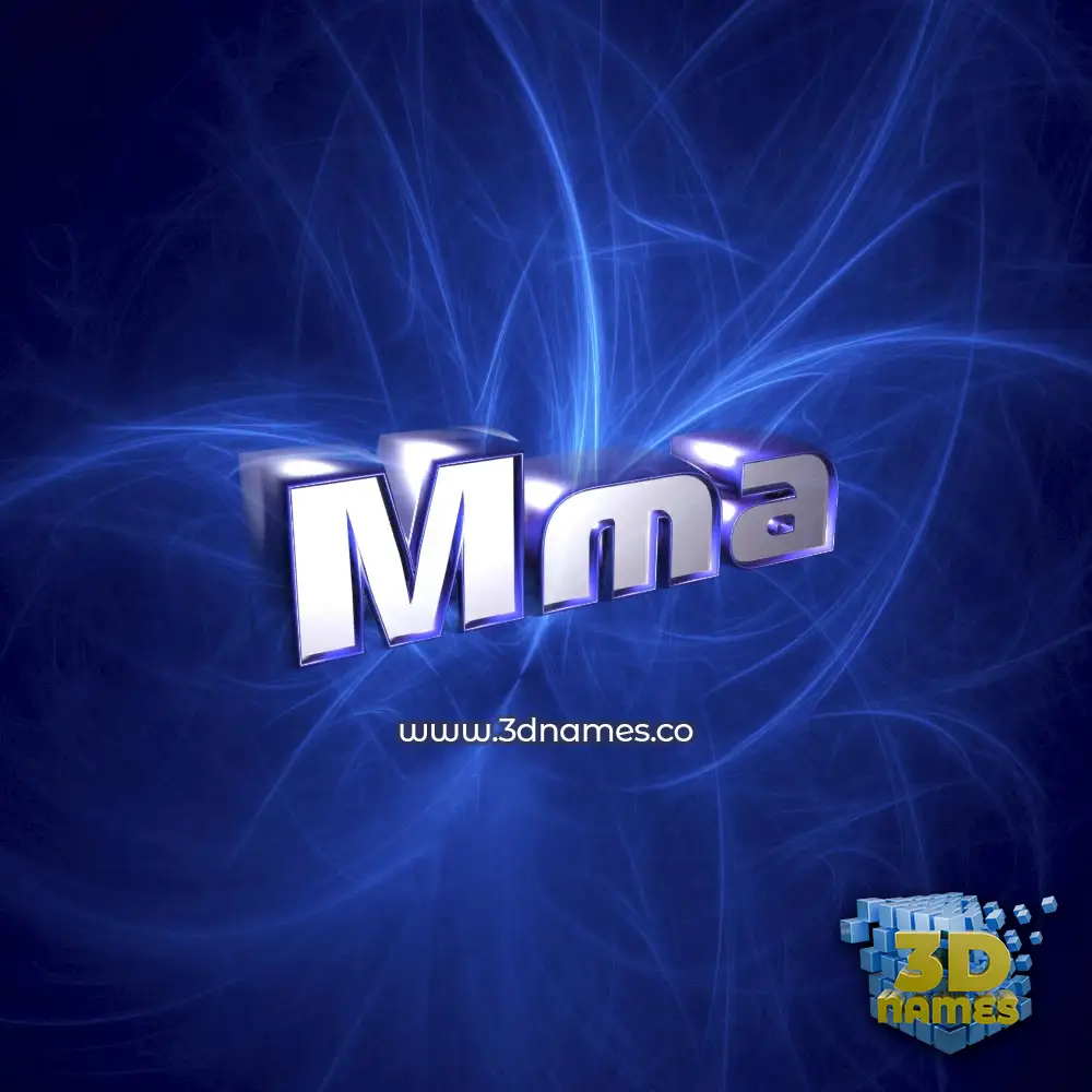 mma in Plasma style - 3D name wallpaper