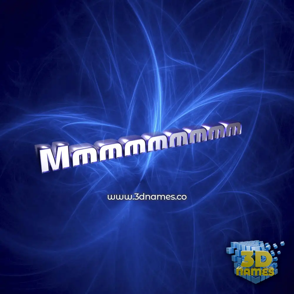 mmmmmmmmm in Plasma style - 3D name wallpaper