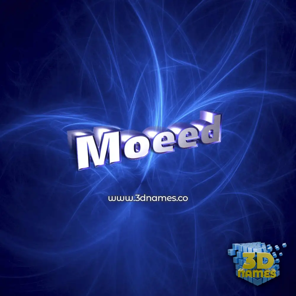 moeed in Plasma style - 3D name wallpaper