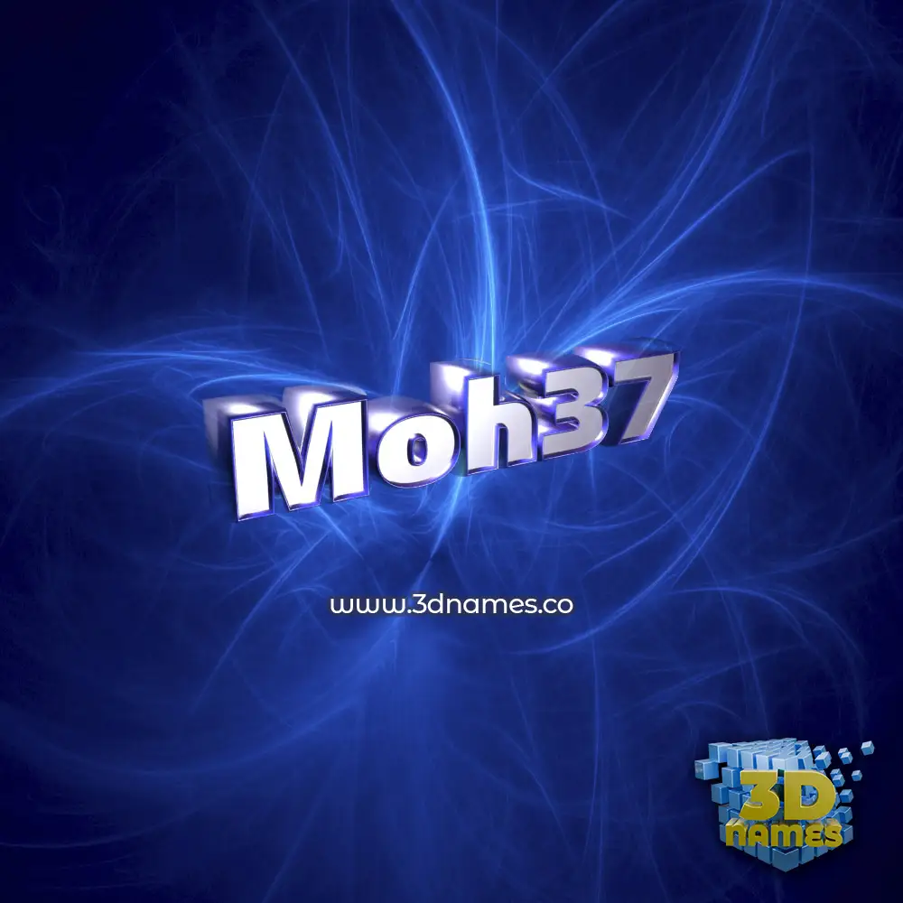 moh37 in Plasma style - 3D name wallpaper