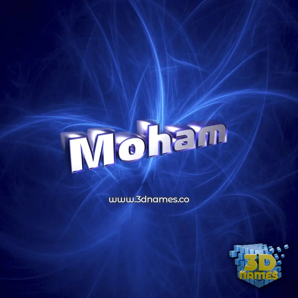 moham in Plasma style - 3D name wallpaper