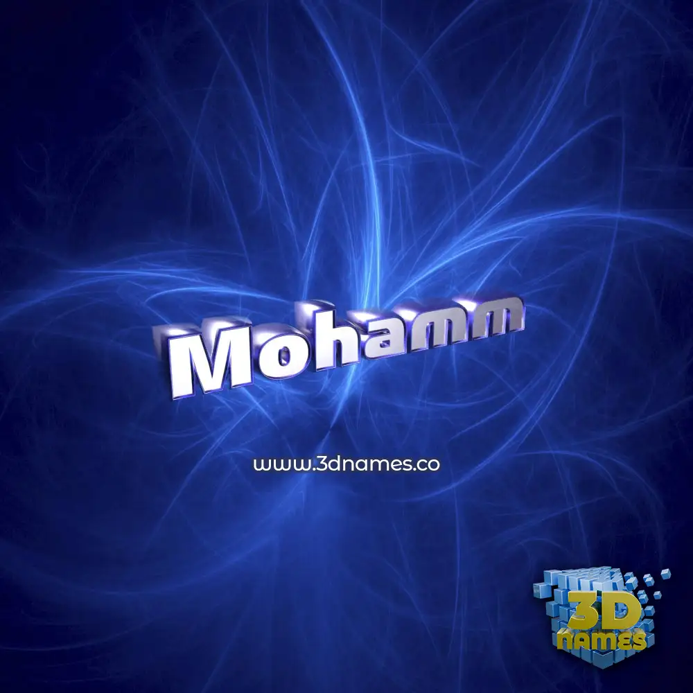 mohamm in Plasma style - 3D name wallpaper