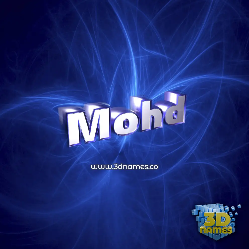 mohd in Plasma style - 3D name wallpaper