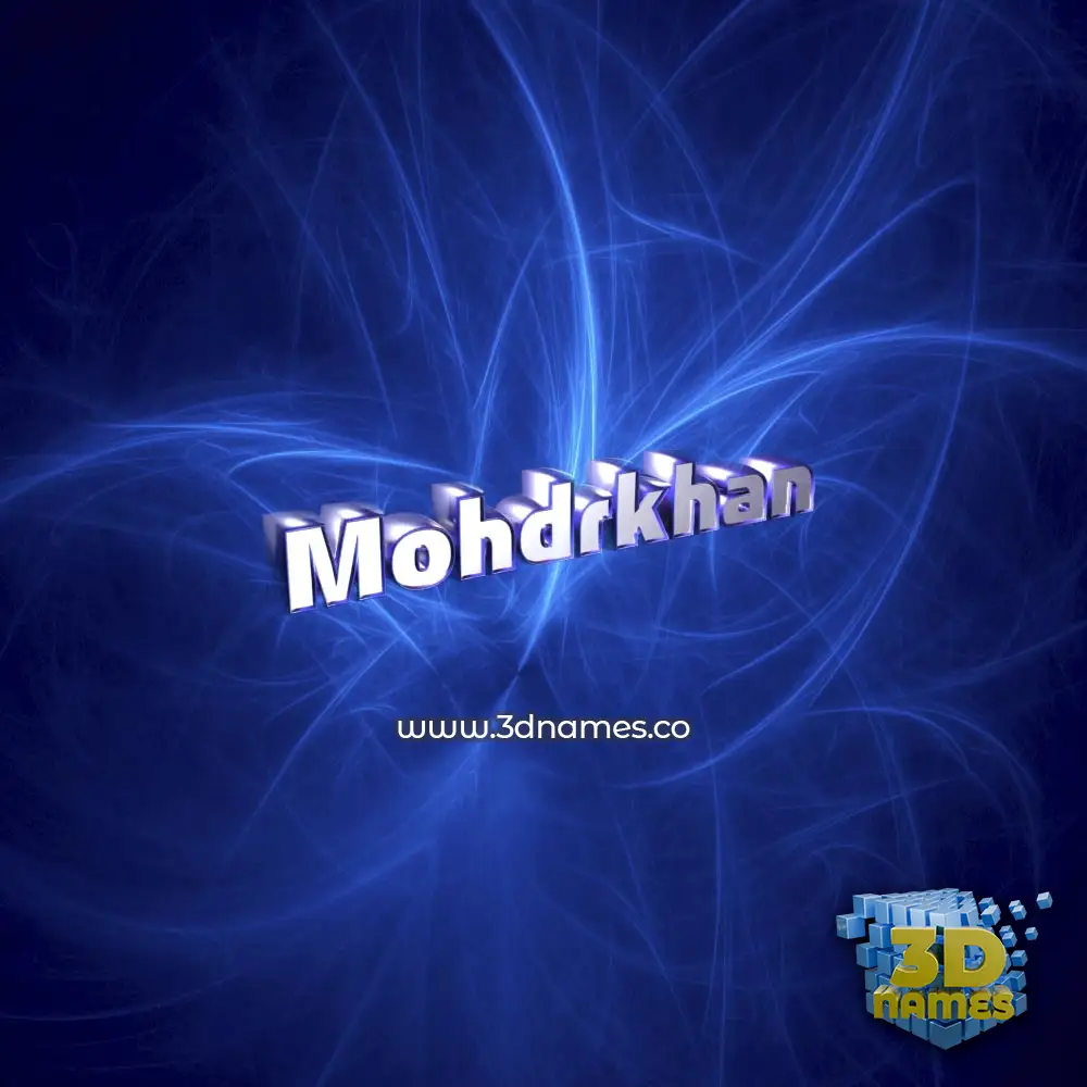 mohdrkhan in Plasma style - 3D name wallpaper