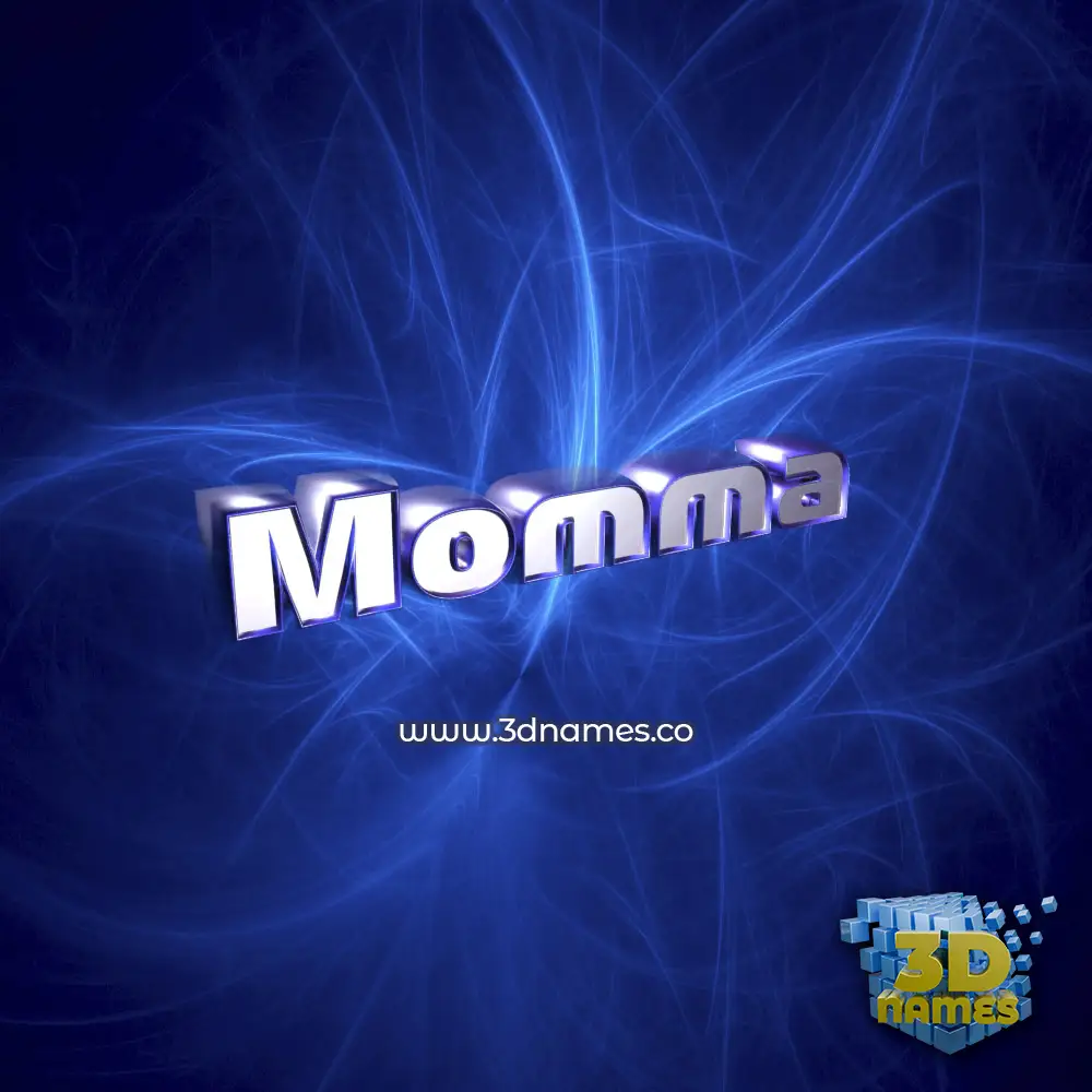 momma in Plasma style - 3D name wallpaper