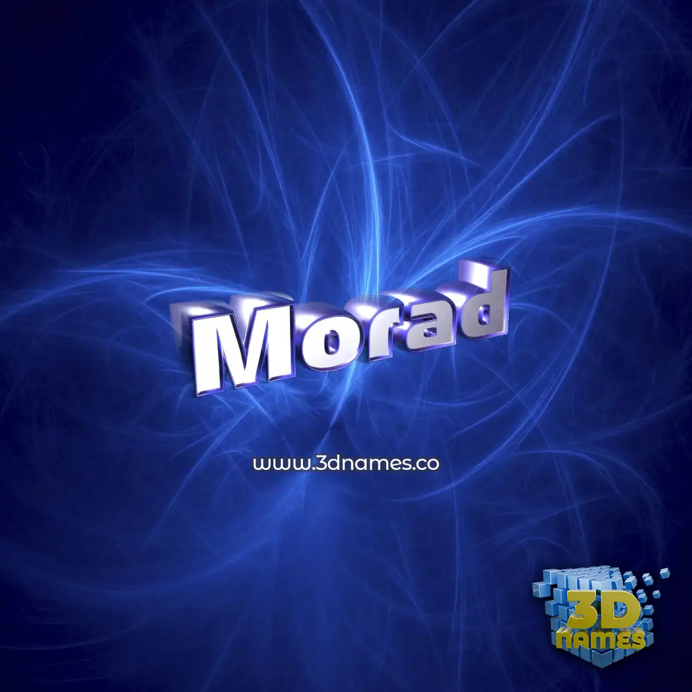 morad in Plasma style - 3D name wallpaper