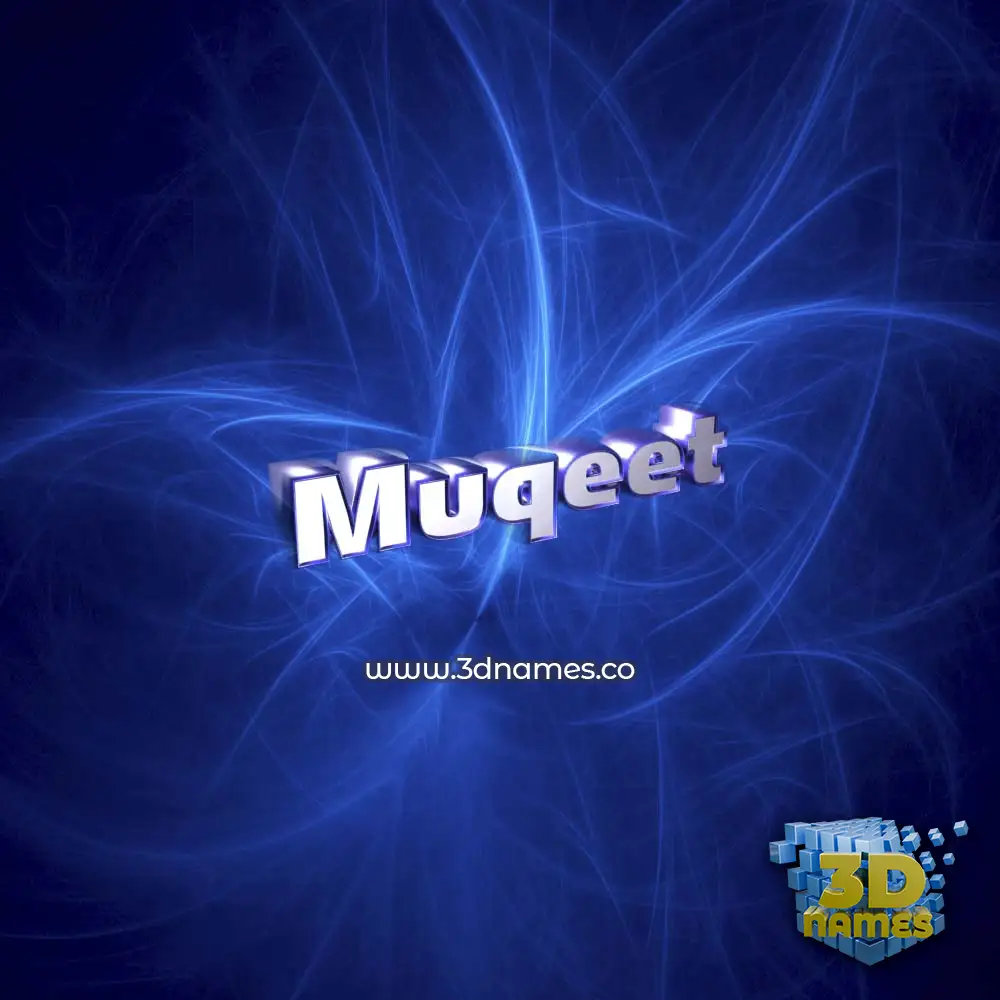 muqeet in Plasma style - 3D name wallpaper