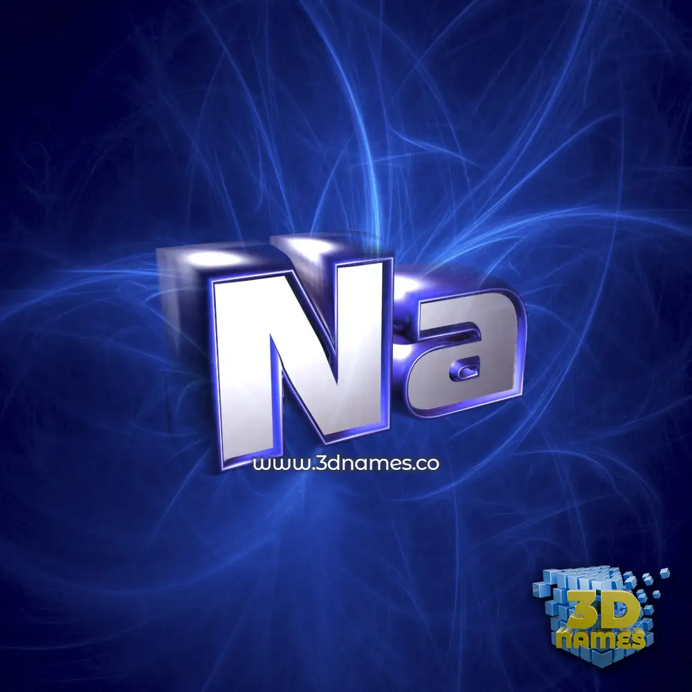na in Plasma style - 3D name wallpaper