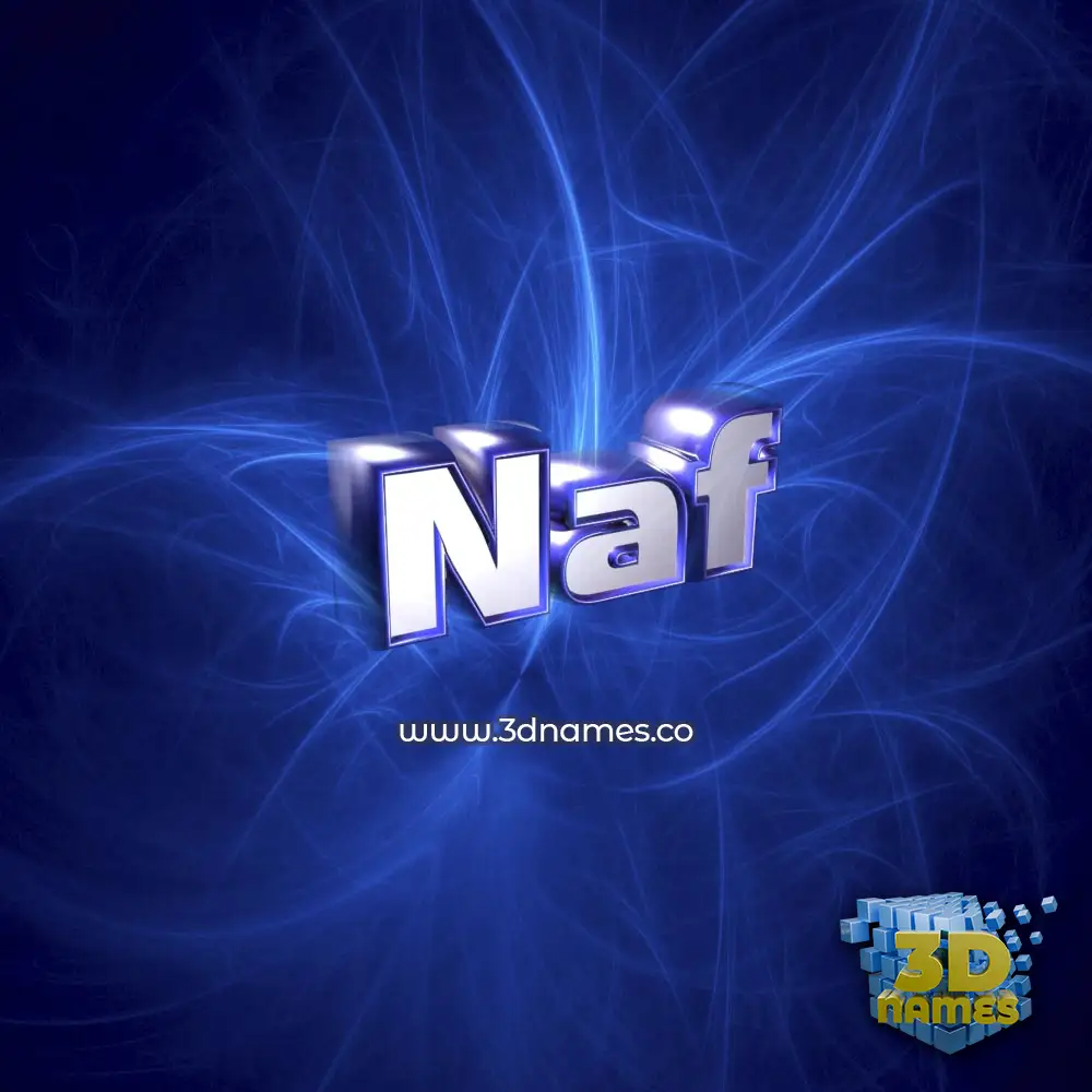 naf in Plasma style - 3D name wallpaper