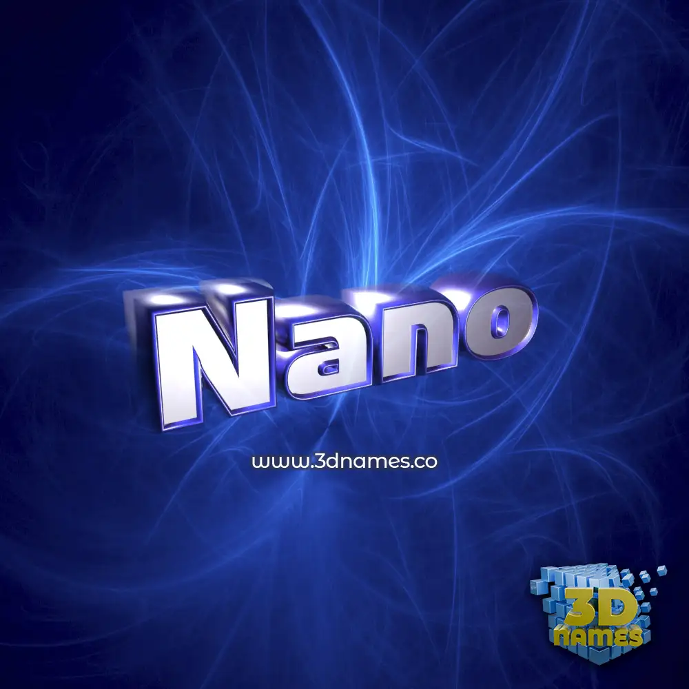 nano in Plasma style - 3D name wallpaper