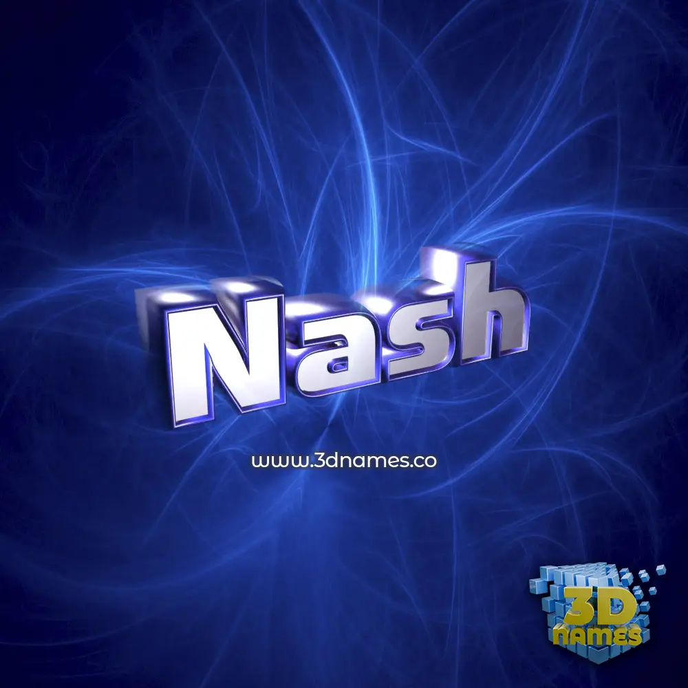 nash in Plasma style - 3D name wallpaper