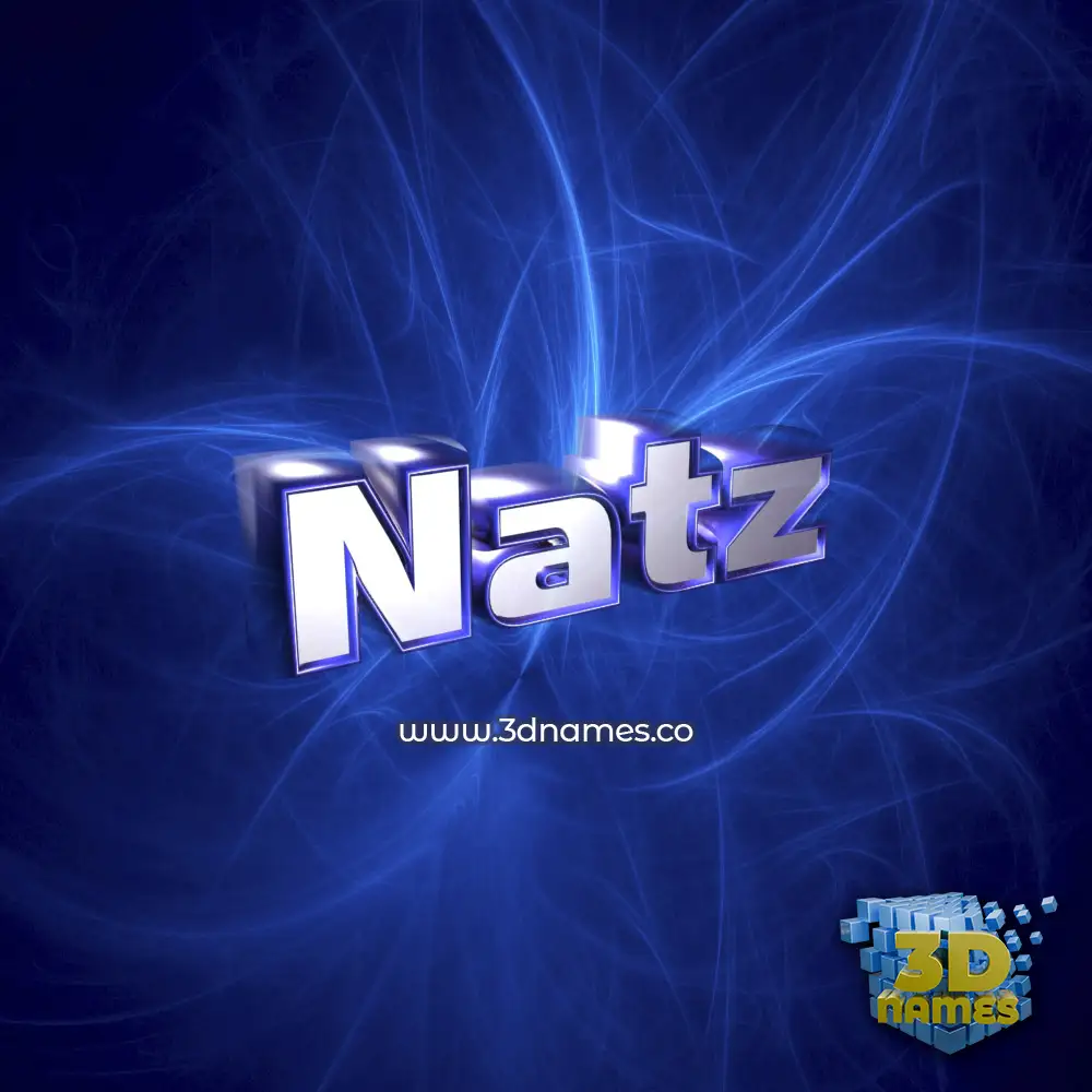 natz in Plasma style - 3D name wallpaper