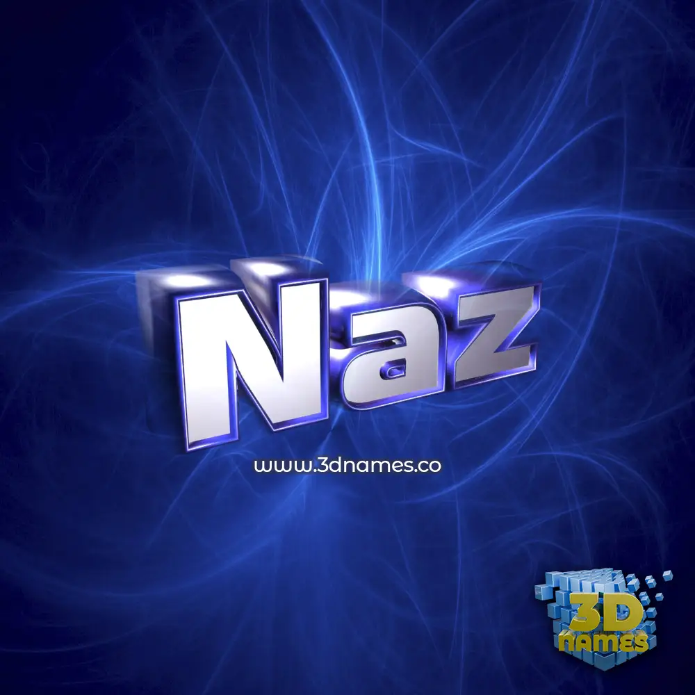 naz in Plasma style - 3D name wallpaper