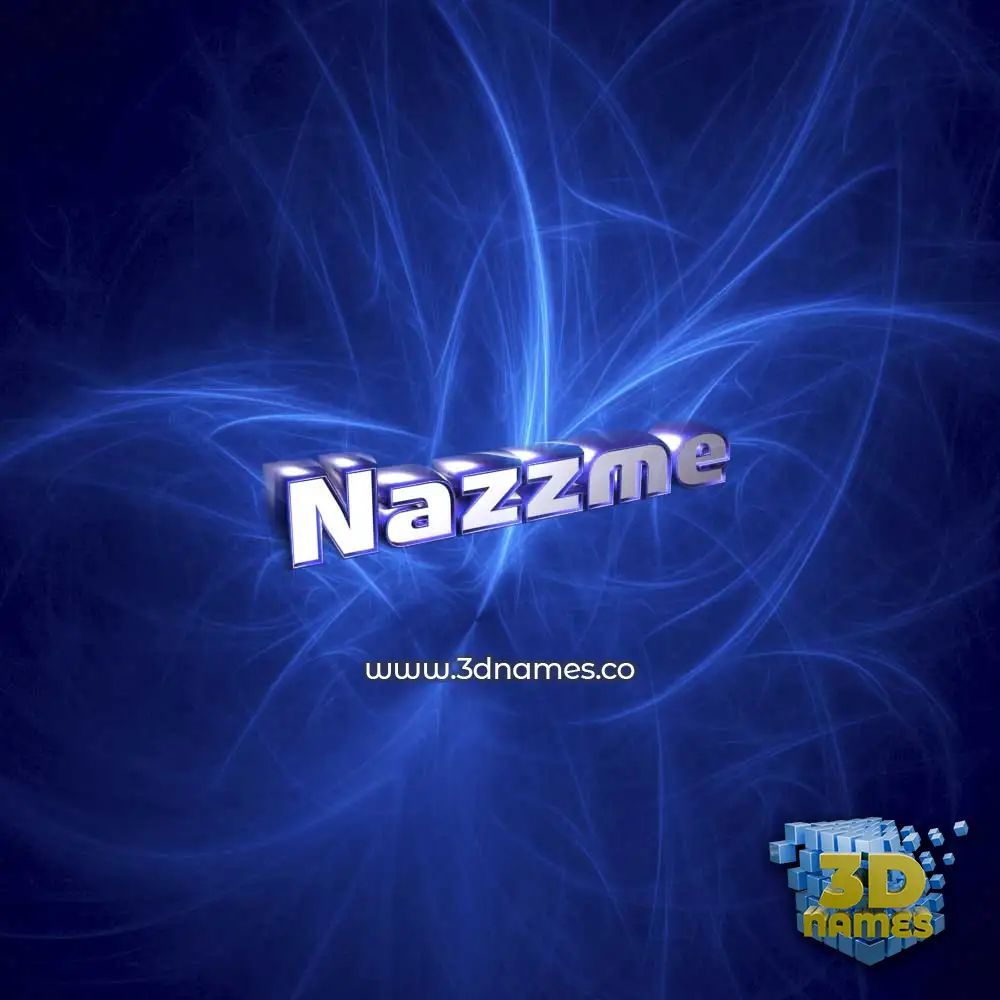 nazzme in Plasma style - 3D name wallpaper