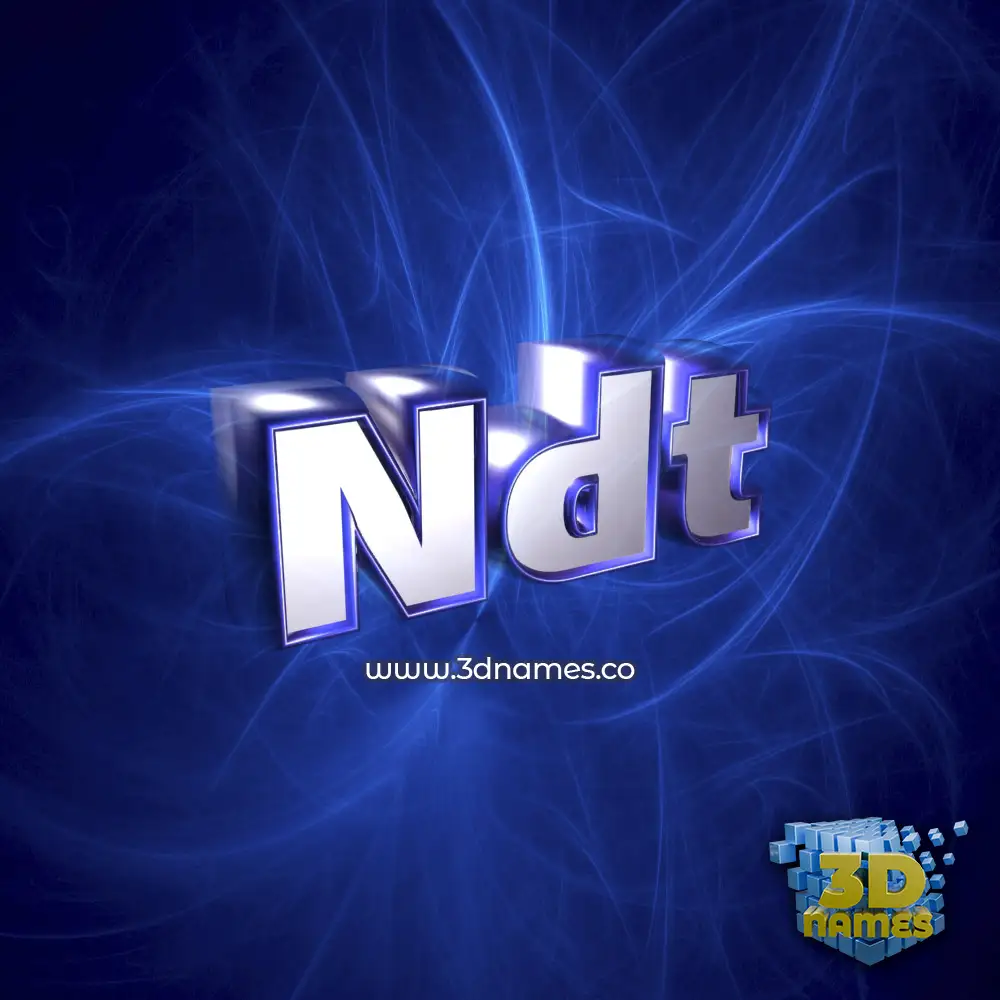 ndt in Plasma style - 3D name wallpaper