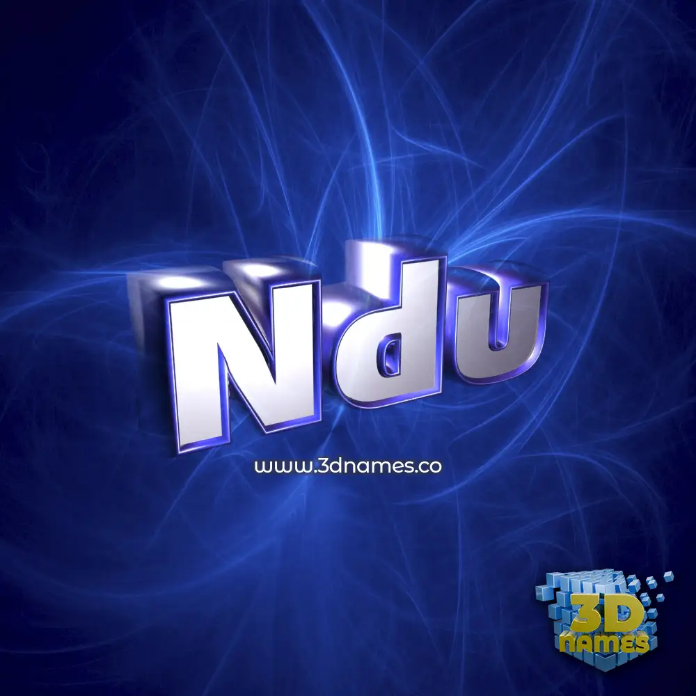 ndu in Plasma style - 3D name wallpaper